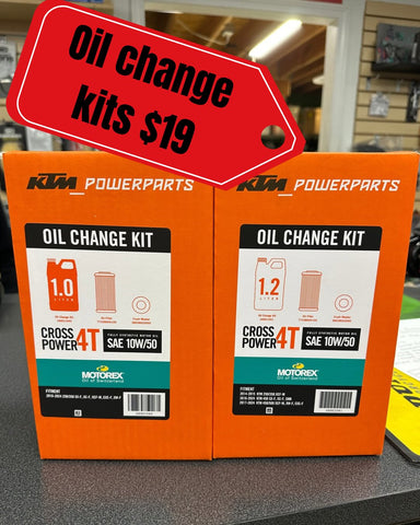 KTM OIL CHANGE KITS